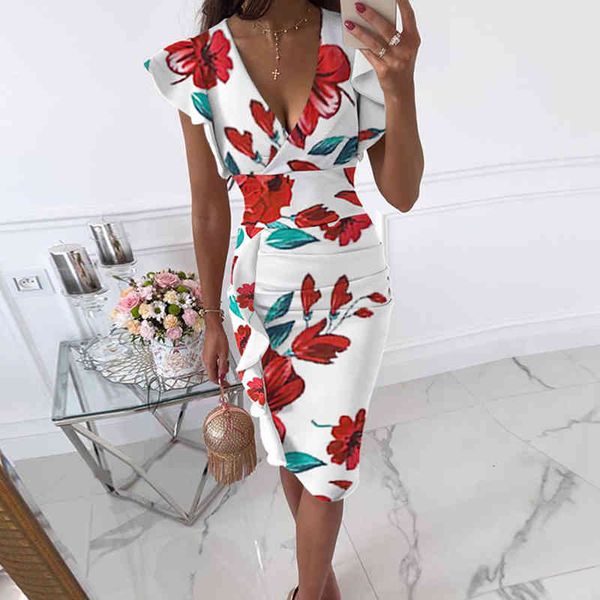 summer slim waist side pleated ruffled dress bodycon short sleeve midi party dress women v-neck floral print, Black;gray
summer slim waist side pleated ruffled dress bodycon short sleeve midi party dress women v-neck floral print, Black;gray