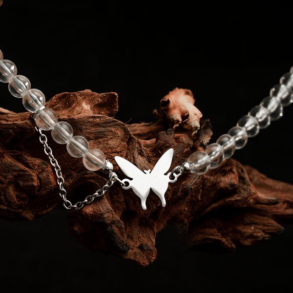 vintage beads butterfly pendant necklace rhinestone chain stainless steel for women bling chain crystal choker necklace jewelry, Golden;silver
vintage beads butterfly pendant necklace rhinestone chain stainless steel for women bling chain crystal choker necklace jewelry, Golden;silver