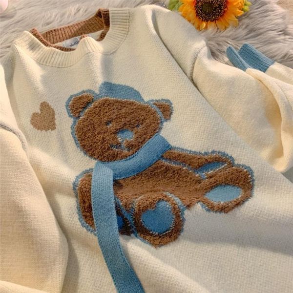 women's sweaters japanese preppy style cartoon knitted pullovers korean streetwear harajuku autumn winter jumper femme, White;black
women's sweaters japanese preppy style cartoon knitted pullovers korean streetwear harajuku autumn winter jumper femme, White;black