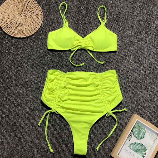 bikinis set 2021 neon green bikini high waist swimsuit women brazilian swimwear two-pieces bather pleated bathing suit swim wear
bikinis set 2021 neon green bikini high waist swimsuit women brazilian swimwear two-pieces bather pleated bathing suit swim wear