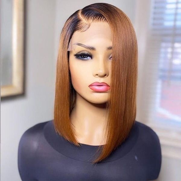 4x4 150% density 1b/30 highlight color wig short bob ombre lace front human hair for women brazilian remy closure1, Black;brown
4x4 150% density 1b/30 highlight color wig short bob ombre lace front human hair for women brazilian remy closure1, Black;brown