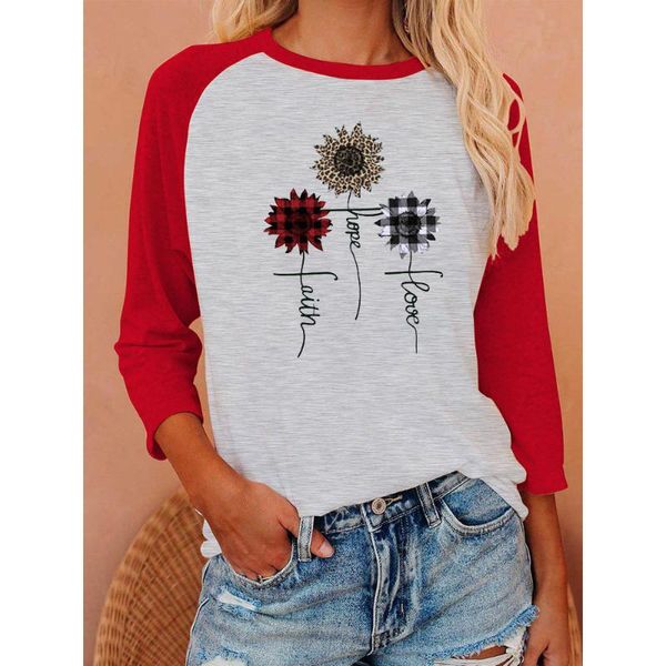 women fashion long raglan sleeve t shirt casual loose round neck pullover faith hope love sunflower printed sweatshirt basic women's t-, White
women fashion long raglan sleeve t shirt casual loose round neck pullover faith hope love sunflower printed sweatshirt basic women's t-, White