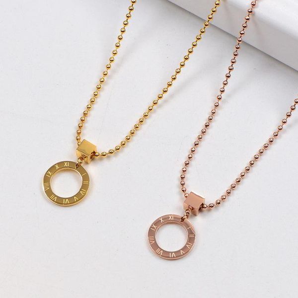 pendant necklaces 2021 fashion roman numeral round letter necklace titanium steel hollow short chain for women men gift, Silver 
pendant necklaces 2021 fashion roman numeral round letter necklace titanium steel hollow short chain for women men gift, Silver