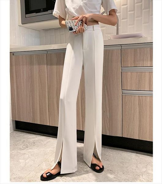 flare elegant vintage formal office womens pants high waist trousers mujer plus size split white black, Black;white
flare elegant vintage formal office womens pants high waist trousers mujer plus size split white black, Black;white