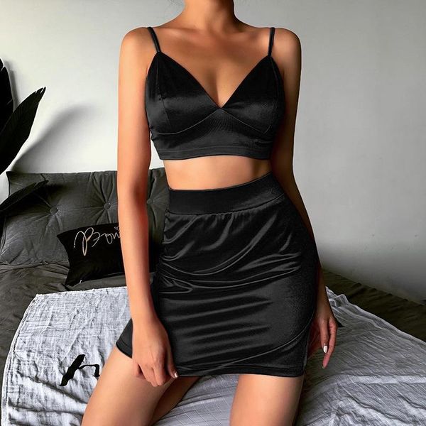 two piece dress spaghetti straps camis skirt 2 set summer women fashion black red backless solid package hip party streetwear, White
two piece dress spaghetti straps camis skirt 2 set summer women fashion black red backless solid package hip party streetwear, White