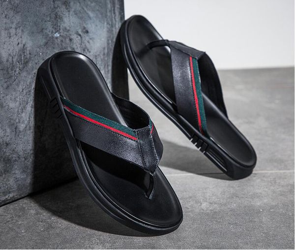 leisure slippers designer rubber slide sandal tiger slide beach designer slippers mens sandals slipperry shoes casual fashion, Black 
leisure slippers designer rubber slide sandal tiger slide beach designer slippers mens sandals slipperry shoes casual fashion, Black