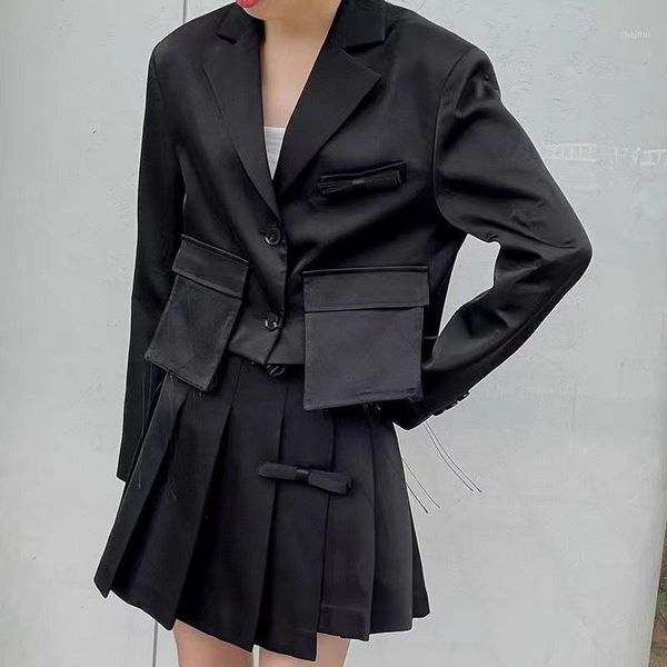 two piece dress korean fashion set 2021 autumn winter vintage plaid blazer+draped mini skirt outfits elegant bow clothes, White
two piece dress korean fashion set 2021 autumn winter vintage plaid blazer+draped mini skirt outfits elegant bow clothes, White