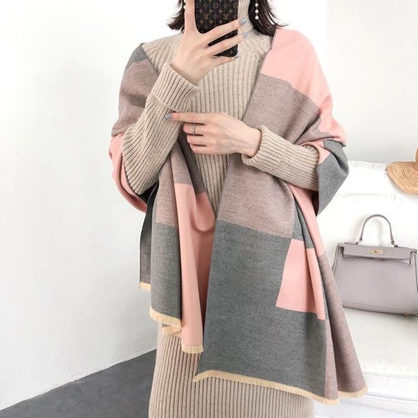 scarves brand designer women winter thick cashmere scarf plaid female pashmina shawls and wraps 2021 luxury, Blue;gray
scarves brand designer women winter thick cashmere scarf plaid female pashmina shawls and wraps 2021 luxury, Blue;gray