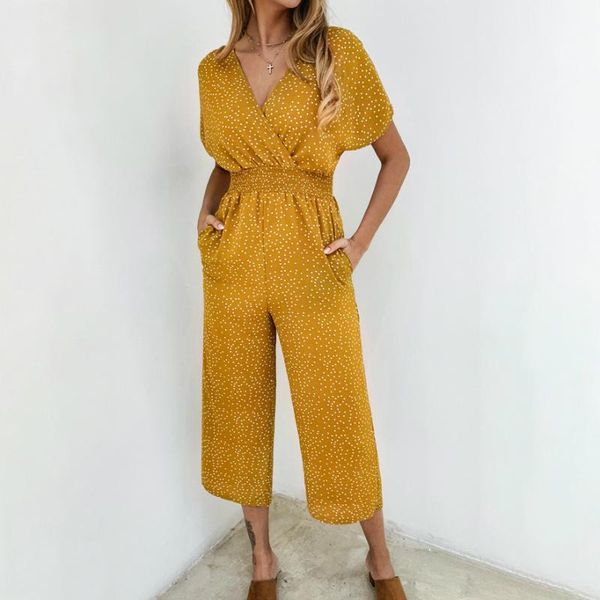 women's jumpsuits & rompers jumpsuit women summer dot print v-neck short sleeve wide legs romper with pocket ladies casual overalls plu, Black;white
women's jumpsuits & rompers jumpsuit women summer dot print v-neck short sleeve wide legs romper with pocket ladies casual overalls plu, Black;white