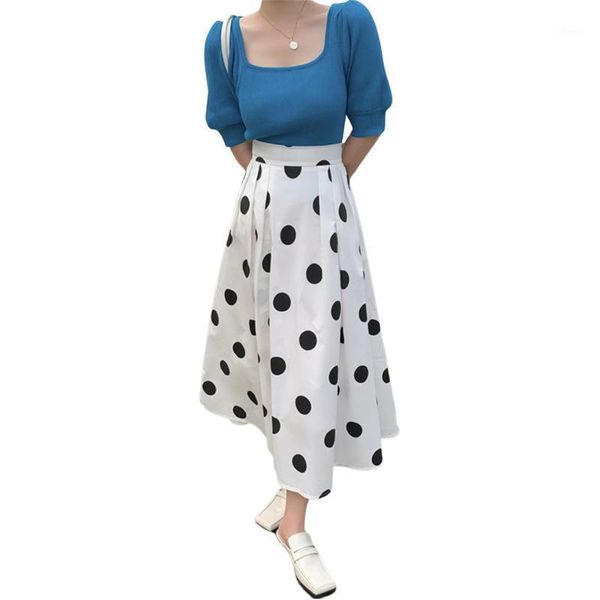 skirts women's a-line midi skirts, elegant high waist polka dots print pleated long, Black
skirts women's a-line midi skirts, elegant high waist polka dots print pleated long, Black