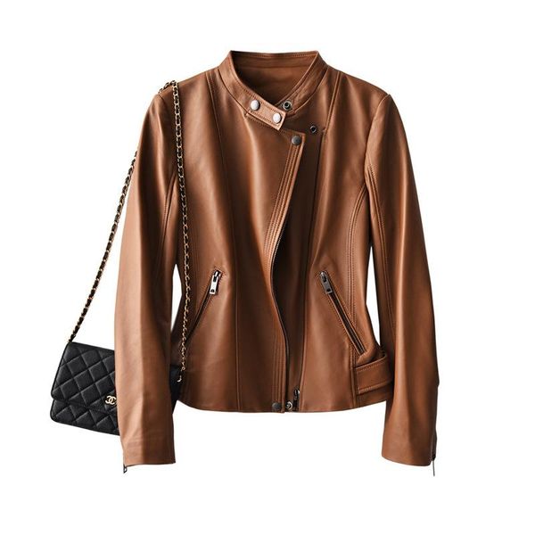 women's leather & faux real genuine jacket autumn winter coat women clothes 2021 korean 100% sheepskin slim black casaco feminino
women's leather & faux real genuine jacket autumn winter coat women clothes 2021 korean 100% sheepskin slim black casaco feminino