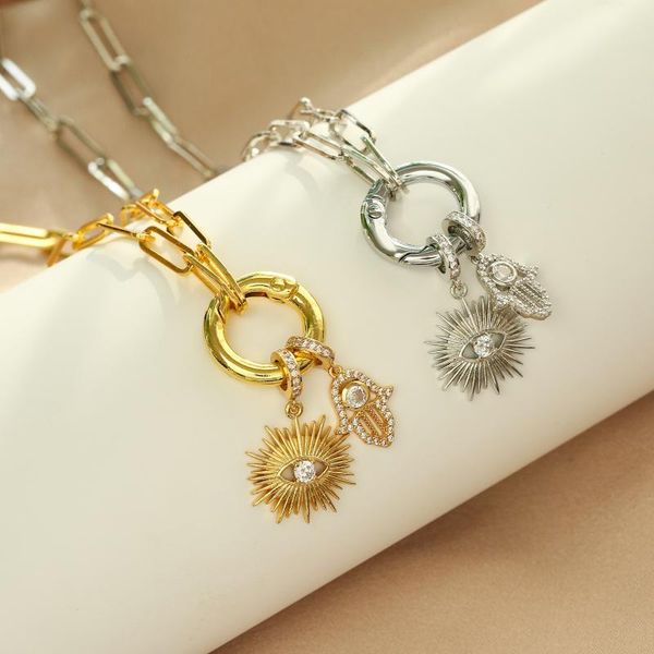 chains hecheng,hand lucky eyes chain necklace for women,cz fashion jewelry gifts wholesale drop, Silver
chains hecheng,hand lucky eyes chain necklace for women,cz fashion jewelry gifts wholesale drop, Silver