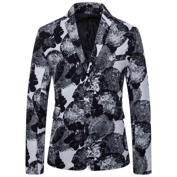 fashion suits 2021 men's casual large national style printed coat, White;black
fashion suits 2021 men's casual large national style printed coat, White;black