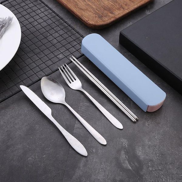 dinnerware sets 4pcs set of chopsticks spoons portable stainless steel tableware spoon fork steak knife with storage case
dinnerware sets 4pcs set of chopsticks spoons portable stainless steel tableware spoon fork steak knife with storage case