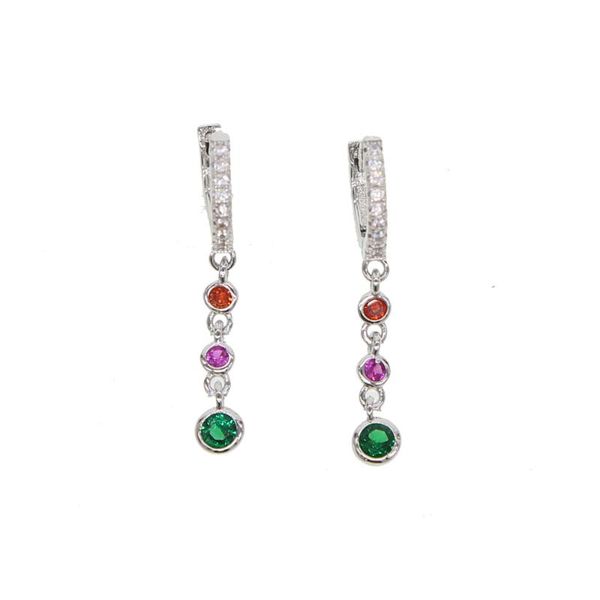 dangle & chandelier 2021 mother's day gift rainbow cz tassel chain charm earrings for women fashion round ear drop two colors trendy je, Silver
dangle & chandelier 2021 mother's day gift rainbow cz tassel chain charm earrings for women fashion round ear drop two colors trendy je, Silver
