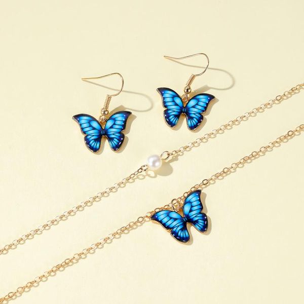 chains simple fashion women butterfly necklace earrings set colorful multi-layer chain pearl pendant, Silver
chains simple fashion women butterfly necklace earrings set colorful multi-layer chain pearl pendant, Silver
