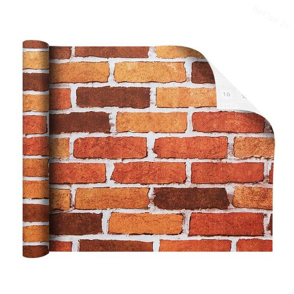 wallpapers red brick wallpaper peel and stick removable self-adhesive wall sticks for bedroom livingroom home decor easy to paste