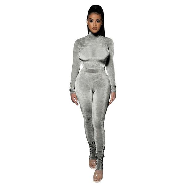 women's two piece pants fashion women set autumn winter ladies pure color velvet fitting casual outfits pullover zipper pencil suits, White
women's two piece pants fashion women set autumn winter ladies pure color velvet fitting casual outfits pullover zipper pencil suits, White