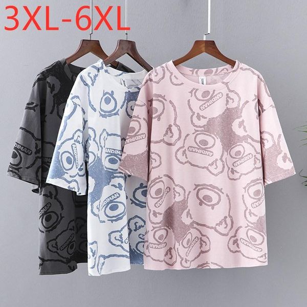 women's t-shirt 2021 ladies summer plus size for women large short sleeve loose cotton pink print cartoon o-neck 4xl 5xl 6xl, White
women's t-shirt 2021 ladies summer plus size for women large short sleeve loose cotton pink print cartoon o-neck 4xl 5xl 6xl, White