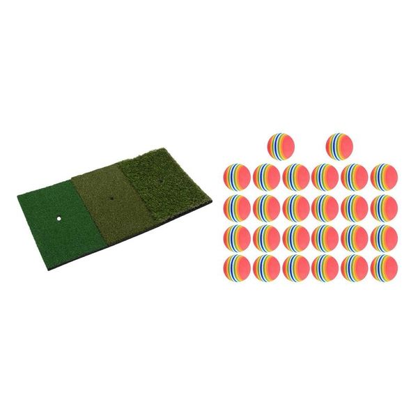golf balls 1pcs 12x24 inch hitting mat indoor outdoor tri-turf with tees hole practice & 26pcs eva
golf balls 1pcs 12x24 inch hitting mat indoor outdoor tri-turf with tees hole practice & 26pcs eva