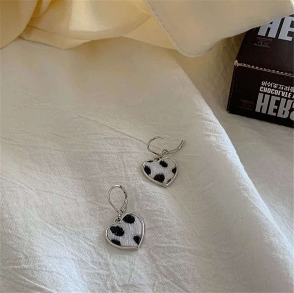 new style in autumn and winter - cow leopard love fashion temperament versatile earrings 1419, Black
new style in autumn and winter - cow leopard love fashion temperament versatile earrings 1419, Black