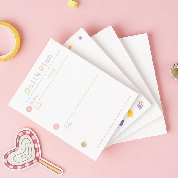 sheets 69x90mm loose leaf notebook refill spiral binder index inside page grid daily plan to do list dot paper stationery notepads, Purple;pink
sheets 69x90mm loose leaf notebook refill spiral binder index inside page grid daily plan to do list dot paper stationery notepads, Purple;pink
