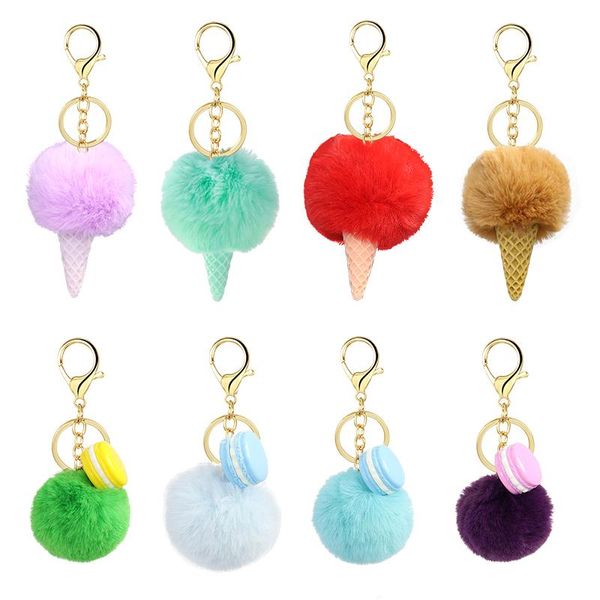 keychains multicolor 5cm pompom keychain cute gift key chain pendant creative cone macaron shaped woman's bag ornament child's key, Silver
keychains multicolor 5cm pompom keychain cute gift key chain pendant creative cone macaron shaped woman's bag ornament child's key, Silver