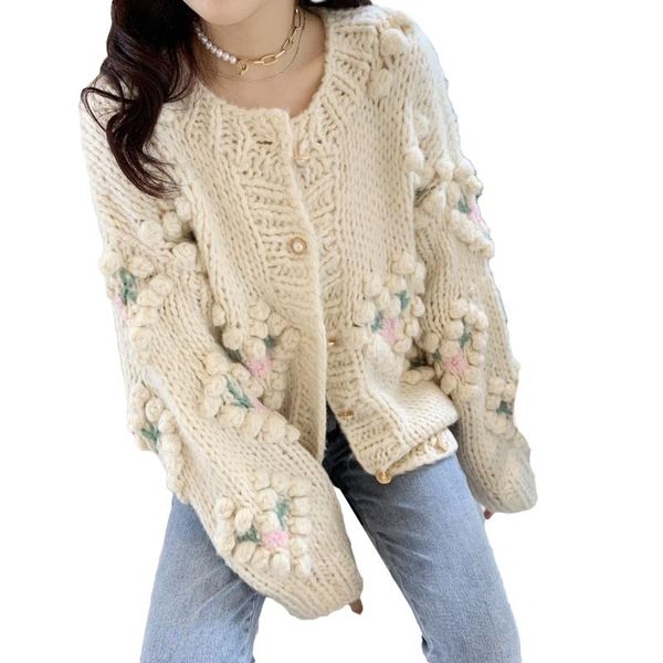 women's knits & tees women autumn cardigan 3d flower round-neck long sleeve button-open knitted coat for girls white 2021
women's knits & tees women autumn cardigan 3d flower round-neck long sleeve button-open knitted coat for girls white 2021
