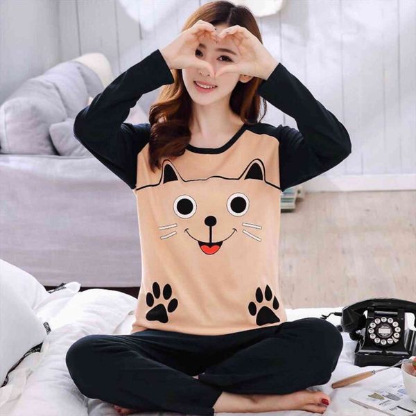100% cotton pajamas winter autumn womens sleepwears long sleeves hedging lovely print pijamas pure sleepwear set 2 pcs femme, Black;red
100% cotton pajamas winter autumn womens sleepwears long sleeves hedging lovely print pijamas pure sleepwear set 2 pcs femme, Black;red