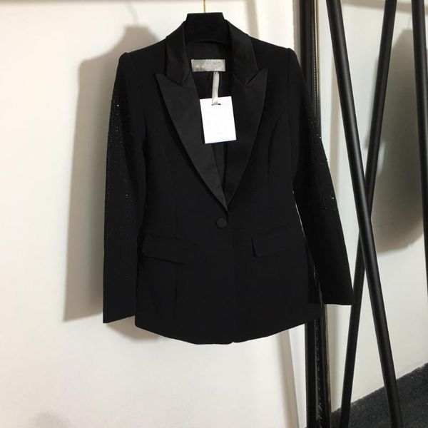 women's suits & blazers brand fashion womens black suit long sleeves with heavy industry in 2021 autumn and winter for office lady fall, White;black
women's suits & blazers brand fashion womens black suit long sleeves with heavy industry in 2021 autumn and winter for office lady fall, White;black
