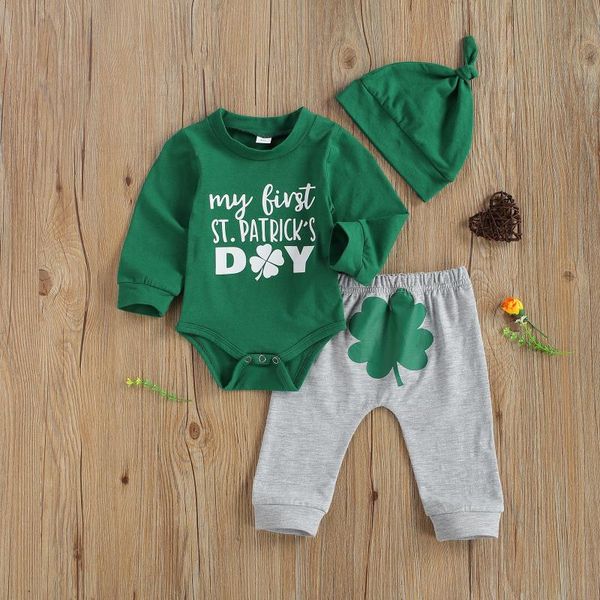 clothing sets 2021 0-18m st. patrick's day infant baby boy letter print long sleeve green romper clover harem pants+hat 3pcs set, White
clothing sets 2021 0-18m st. patrick's day infant baby boy letter print long sleeve green romper clover harem pants+hat 3pcs set, White