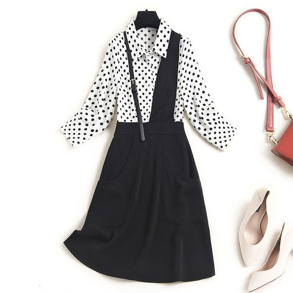 spring fashion runway designers shirt turtleneck dot printouts office dress elegant lady aline dresses, Black;gray
spring fashion runway designers shirt turtleneck dot printouts office dress elegant lady aline dresses, Black;gray