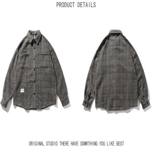 autumn and winter fashion trend loose men's clothes japanese retro fine plaid casual all-match shirt men jacket shirts, White;black
autumn and winter fashion trend loose men's clothes japanese retro fine plaid casual all-match shirt men jacket shirts, White;black
