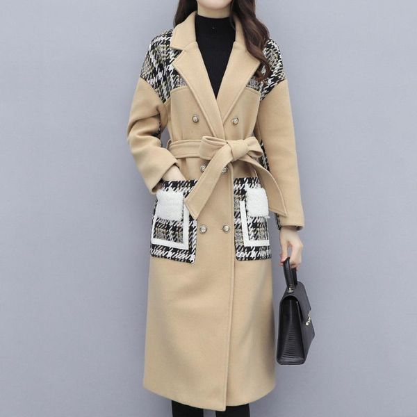 women's wool & blends winter coat women overcoat womens lapel jacket long outwear manteau femme#g3, Black
women's wool & blends winter coat women overcoat womens lapel jacket long outwear manteau femme#g3, Black