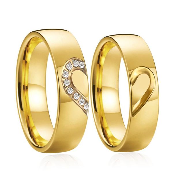 wedding rings 1 pair cz heart set for men and women fashion accessories jewelry golden lover's couple ring marriage anniversary, Slivery;golden
wedding rings 1 pair cz heart set for men and women fashion accessories jewelry golden lover's couple ring marriage anniversary, Slivery;golden