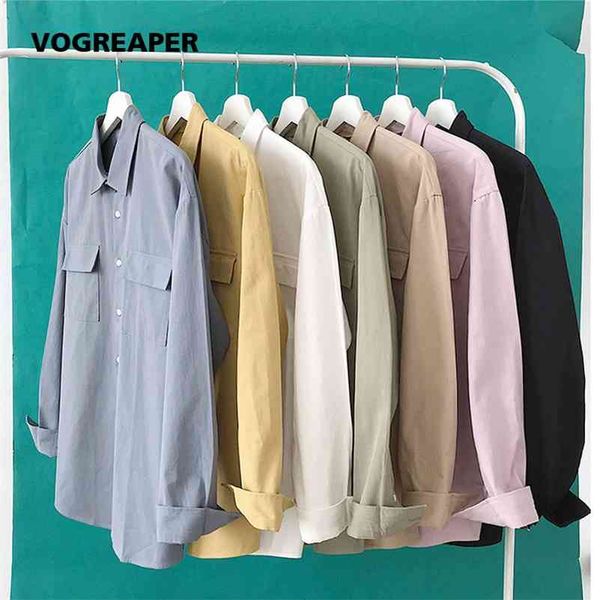 white shirts men autumn korean fashion 100% cotton long sleeved casual men black shirt chest pockets mens dress shirts 210705, White;black
white shirts men autumn korean fashion 100% cotton long sleeved casual men black shirt chest pockets mens dress shirts 210705, White;black