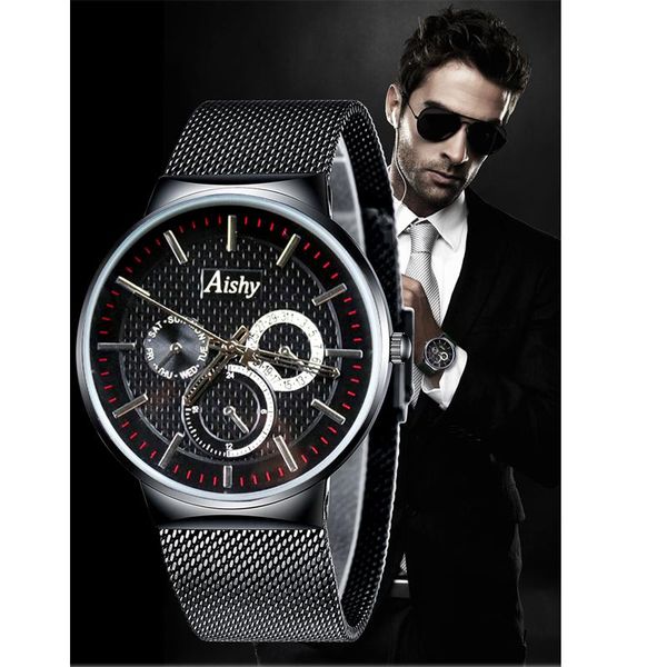 wristwatches brand watch aishy stainless steel mesh and leather strap men water resistant business fashion watches high quality, Slivery;brown
wristwatches brand watch aishy stainless steel mesh and leather strap men water resistant business fashion watches high quality, Slivery;brown