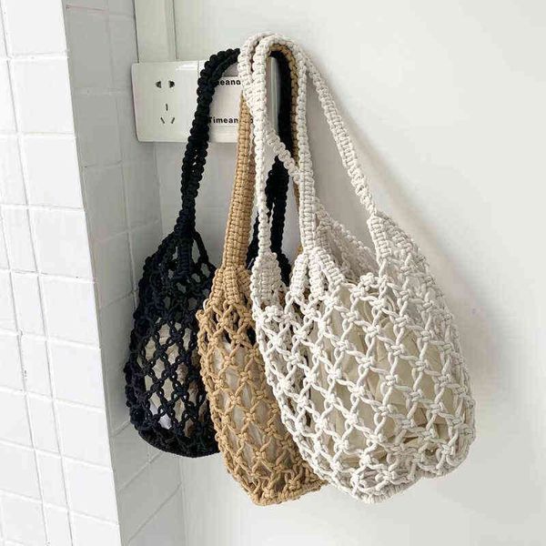 2021 new cotton thread knitted women bucket handbags ladies net hollow bag sets korean female woven shoulder bag sets whole sale y220304
2021 new cotton thread knitted women bucket handbags ladies net hollow bag sets korean female woven shoulder bag sets whole sale y220304