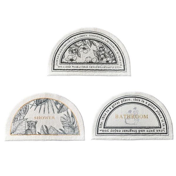 bath mats bathroom semicircular absorbent pad anti-slip carpet at home entrance floor polyester fiber material 40*60cm
bath mats bathroom semicircular absorbent pad anti-slip carpet at home entrance floor polyester fiber material 40*60cm