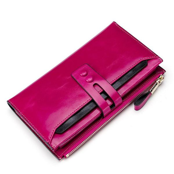 wallets genuine leather women long female phone pocket ladies purse hasp wallet clutch card holder, Red;black
wallets genuine leather women long female phone pocket ladies purse hasp wallet clutch card holder, Red;black