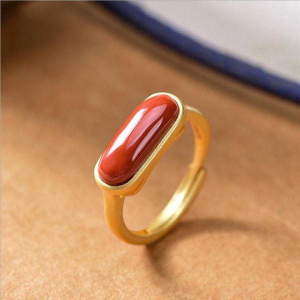 cluster rings natural south red agate ring s925 sterling silver jade adjustable simple fashion classic gift ornament for women, Golden;silver
cluster rings natural south red agate ring s925 sterling silver jade adjustable simple fashion classic gift ornament for women, Golden;silver