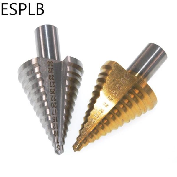 professional drill bits esplb 5-35mm core bit silver/titanium 13 step triangle shank hole cutter set high speed steel woodworking metal dril
professional drill bits esplb 5-35mm core bit silver/titanium 13 step triangle shank hole cutter set high speed steel woodworking metal dril