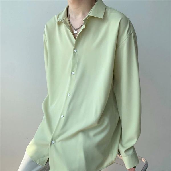 men's casual shirts korean men 2021 summer solid color thin section long sleeve shirt loose couple clothing fashion streetwear, White;black
men's casual shirts korean men 2021 summer solid color thin section long sleeve shirt loose couple clothing fashion streetwear, White;black