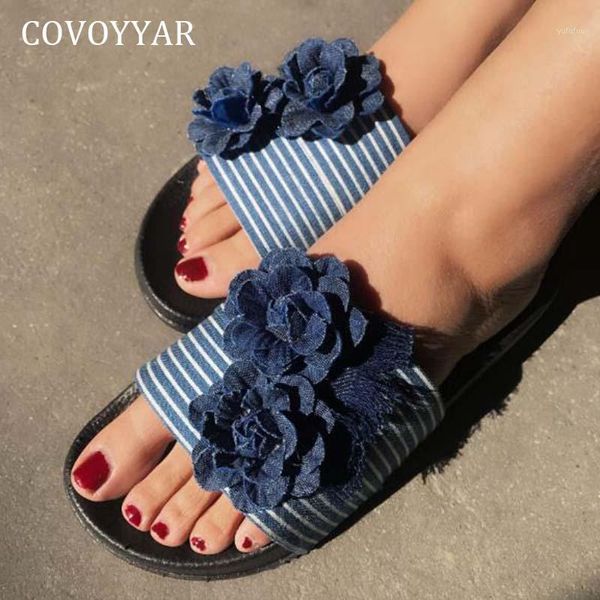 slippers covoyyar denim flower summer beach shoes women outside flip flops flat platform slides woman big sizes wsl1651 jk18, Black
slippers covoyyar denim flower summer beach shoes women outside flip flops flat platform slides woman big sizes wsl1651 jk18, Black