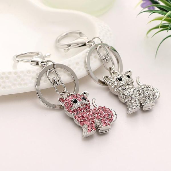 keychains women's fashion fat cat crystal key chain alloy keyring keychain ysk019 party gifts, Silver
keychains women's fashion fat cat crystal key chain alloy keyring keychain ysk019 party gifts, Silver