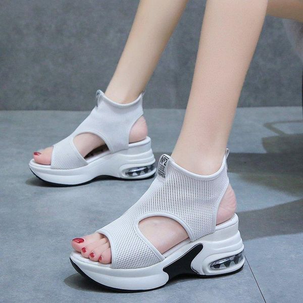 summer mesh soft bottom casual breathable running shoes roman style wedge platform flat student fish mouth sandals, Black
summer mesh soft bottom casual breathable running shoes roman style wedge platform flat student fish mouth sandals, Black