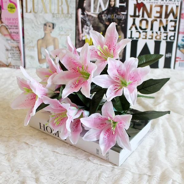 decorative flowers & wreaths 10 head artificial lily real touch flower silk bouquet plant wedding home decoration
decorative flowers & wreaths 10 head artificial lily real touch flower silk bouquet plant wedding home decoration