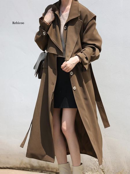 women's trench coats autumn women streetwear detachable shawl long coat with belt fashion female ol single breasted windbreaker, Tan;black
women's trench coats autumn women streetwear detachable shawl long coat with belt fashion female ol single breasted windbreaker, Tan;black