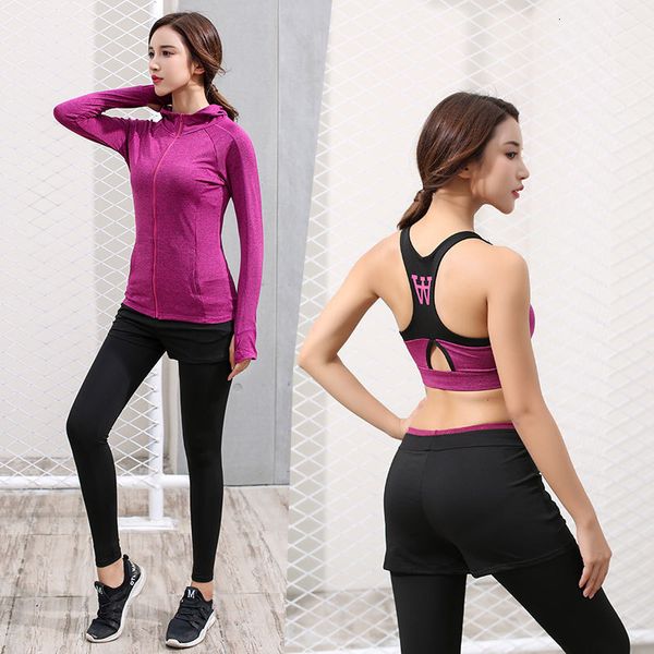 women's sports three piece autumn and winter long sleeve gym running pants professional yoga suit, Gray
women's sports three piece autumn and winter long sleeve gym running pants professional yoga suit, Gray