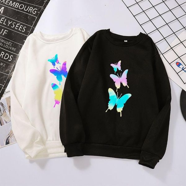 women's hoodies & sweatshirts nicemix pullover women summer ins style student couple reflective butterfly plus velvet korean version lo, Black
women's hoodies & sweatshirts nicemix pullover women summer ins style student couple reflective butterfly plus velvet korean version lo, Black